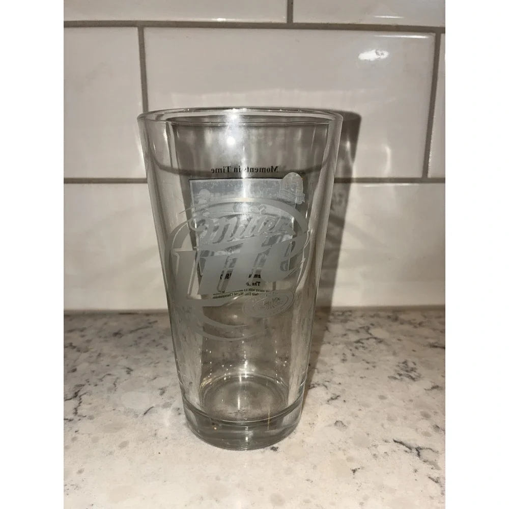 Packers Miller Lite Pint Beer Glass Ice Bowl 1967 Lambeau 50th‎
